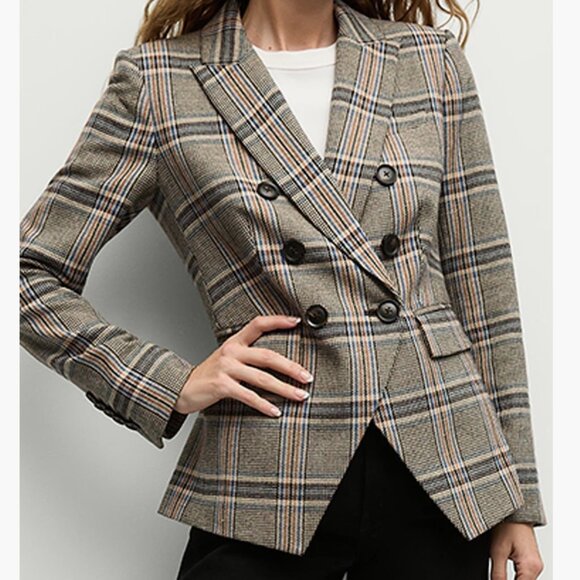 VERONICA BEARD “Miller Dickey” Herringbone Tweed Blazer Jacket – Size 8 - Picture 1 of 5